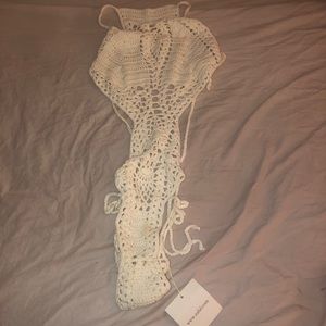 crotchet one piece bathing suit/shirt